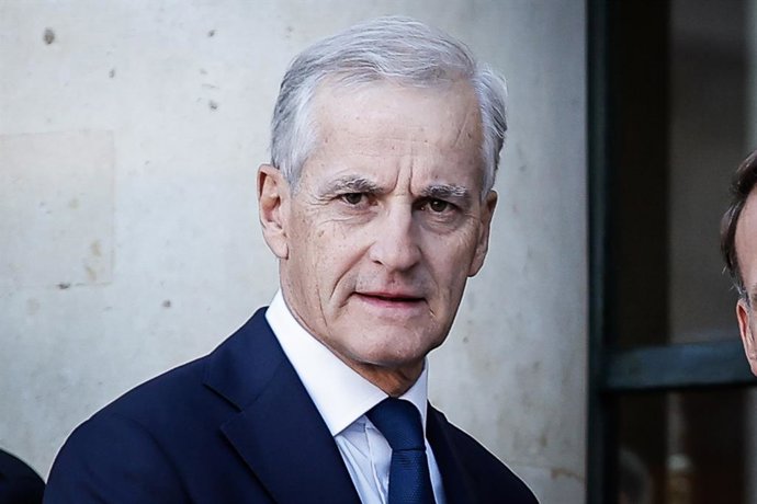 El primer ministro de Noruega, Jonas Gahr Store, durante una cumbre de la Coalición de Voluntarios en París el 6 de enero de 2026 (archivo)