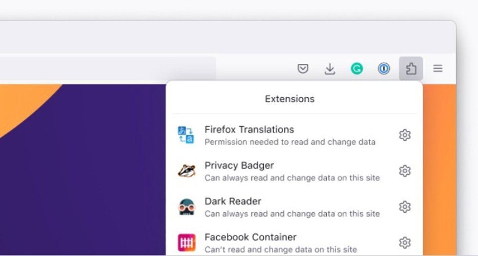 Recurso de extensiones en Firefox