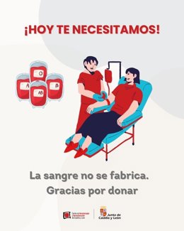 Gráfico de @donasangreCYL para llamar a la donación de sangre