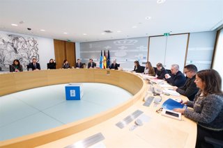 O titular do Executivo galego, Alfonso Rueda, preside a reunión do Consello da Xunta.