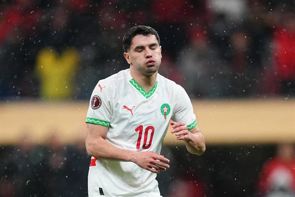 Brahim Díaz con Marruecos en la final de la Copa África ante Senegal