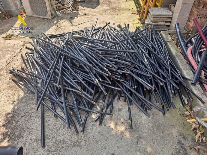Tres detenidos y seis investigados por robo de cobre y material metálico en la provincia de Alicante