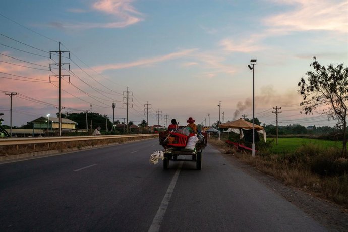Imagen de archivo de la frontera entre Tailandia y Camboya.