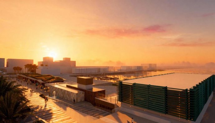 Recreación de la Terminal de Cruceros del Puerto de Cartagena