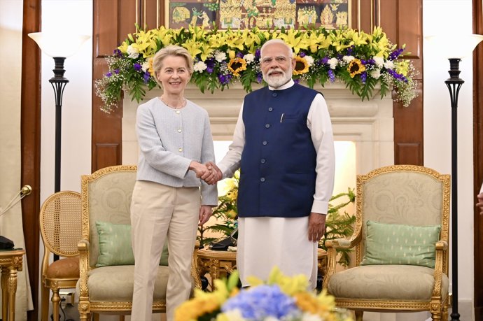 Von der Leyen dice que la UE está a las puertas de cerrar el acuerdo comercial con India