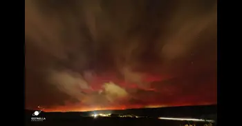 Auroras boreales irrumpen en varios puntos del cielo de Guadalajara a causa de la erupción solar más grande en 22 años