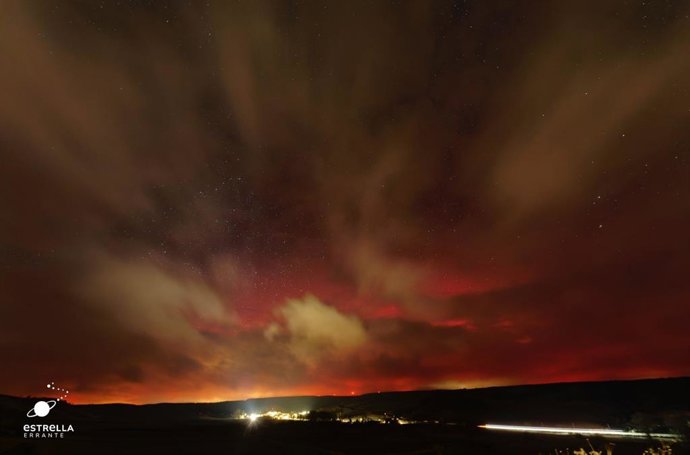 Aurora boreal vista de Tobillos.