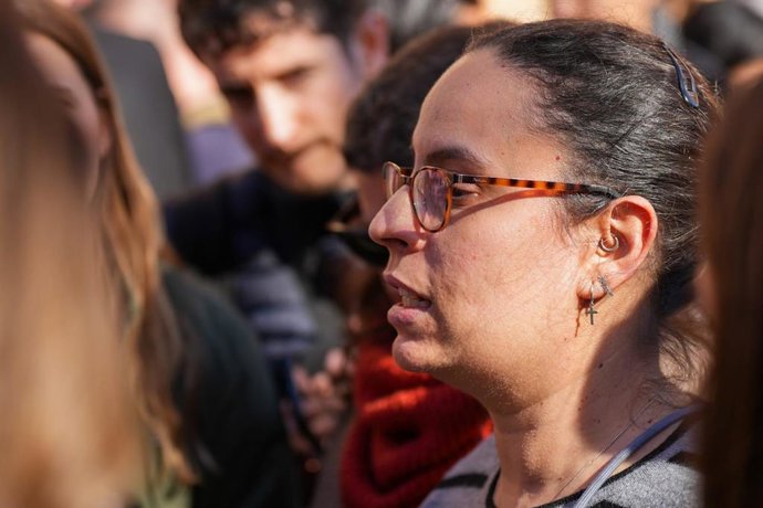 A irmã de um dos comissários do trem Alvia que sofreu um acidente em Adamuz (Córdoba) e está desaparecido, María del Mar Falón.