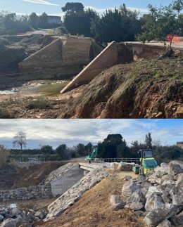 Martínez Mus anuncia que el nou pont de l'Omet a Picassent obrirà al febrer "amb major resistència davant de futures riuades"