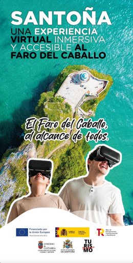 Cartel visita virtual Faro del Caballo.