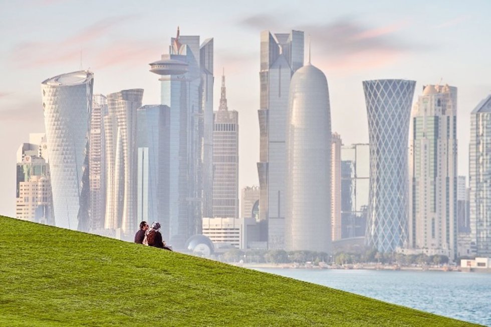 Archivo - Vista general de Doha.