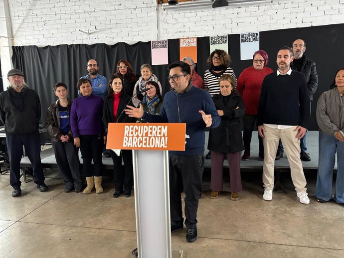 El candidat a les primàries de BComú Gerardo Pisarello en un acte aquest dimarts