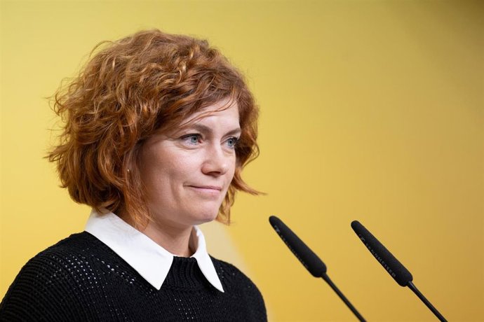 Archivo - La secretaria general de ERC, Elisenda Alamany, durante una rueda de prensa tras la reunión de la nueva ejecutiva de Esquerra Republicana de Catalunya (ERC), en la sede de ERC, a 23 de diciembre de 2024, en Barcelona, Catalunya (España). Esquerr