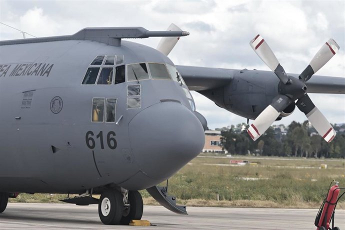 Archivo - Avión militar de las Fuerzas Armadas mexicanas