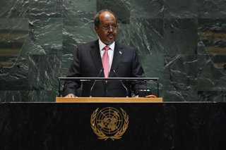 Archivo - El presidente de Somalia, Hasan Sheij Mohamud, en la sede de Naciones Unidas en Nueva York