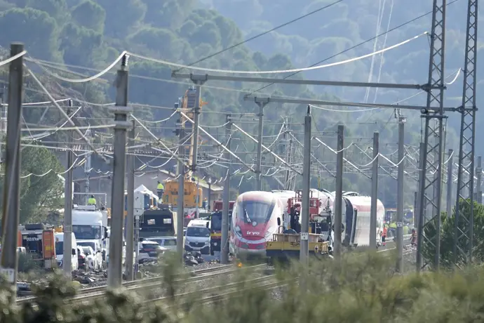 Zona del siniestro ferroviario