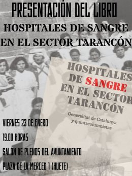 Cartel de la presentación de la última publicación de la ARMH de Cuenca.