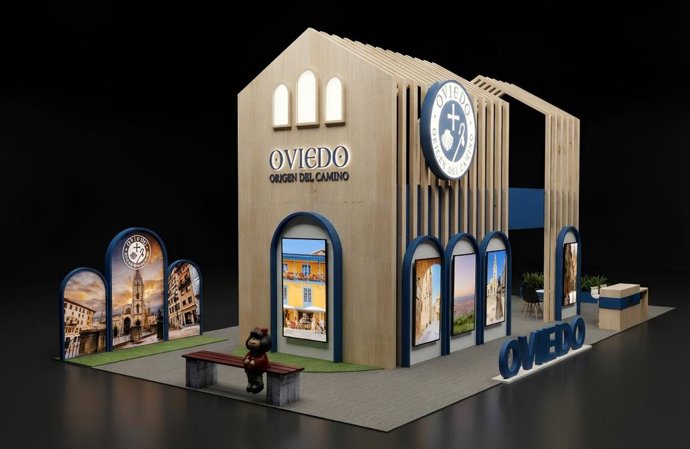 Stand del Ayuntamiento de Oviedo en Fitur 2026.