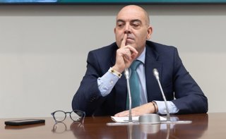 El presidente de ATA, Lorenzo Amor, durante una rueda de prensa, en la sede de la CEOE, a 12 de enero de 2026, en Madrid (España). 