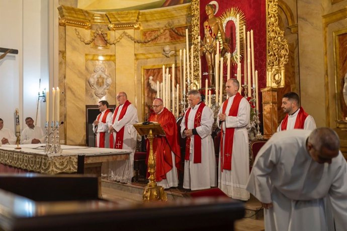 Misa en honor de San Sebastián en Huelva dedicada a la víctimas del accidente ferroviario de Adamuz.