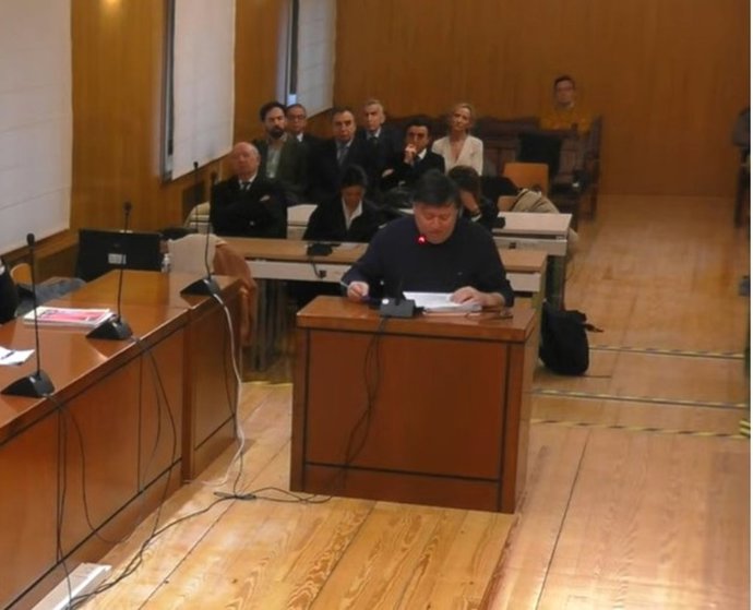 El principal inculpado en la supuesta 'trama eólica', Rafael Delgado, en su turno para exponer unas últimas palabras.