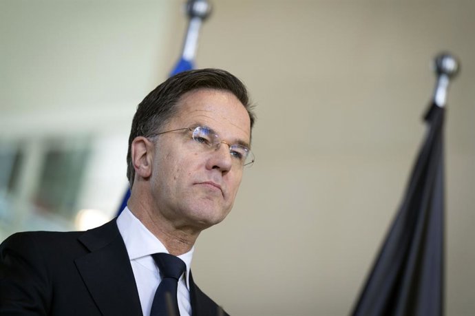 Archivo - December 11, 2025, Berlin, Berlin, Deutschland: Mark Rutte beim Empfang des NATO-Generalsekretärs zu einem gemeinsamen Gespräch mit dem Bundeskanzler mit anschlieÃendem Pressestatement im Bundeskanzleramt. Berlin, 11.12.2025