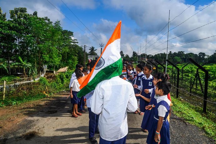 Archivo - Manifestación en India con motivo del día de la Independencia. 