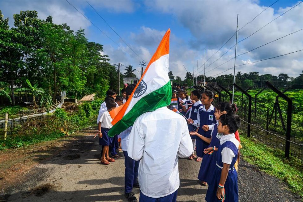 Archivo - Manifestación en India con motivo del día de la Independencia. 