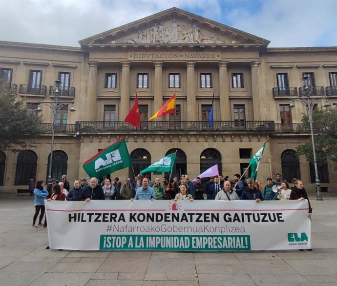 ELA sindikatuaren elkarretartzea lan istripuen aurka