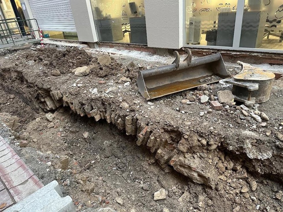 Imagen de los arqueológicos detectados en las obras de remodelación de la calle Beti Jai