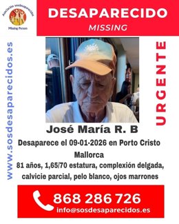 Cartel del hombre desaparecidos.