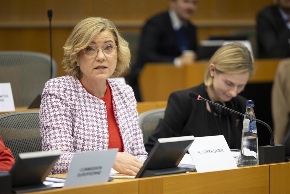 Archivo - La vicepresidenta de la Comisión Europea para la para la Soberanía Tecnológica, la Seguridad y la Democracia, Henna Virkkunen.