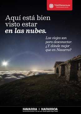 Uno de los carteles de la campaña turística de Navarra.