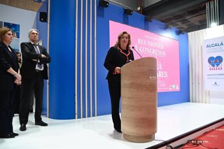 La concejala de Turismo de Alcalá de Henares, Isabel Ruiz Maldonado, en Fitur.