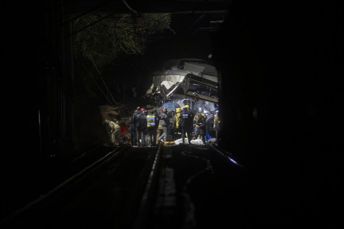 El tren accidentat a Gelida, Barcelona