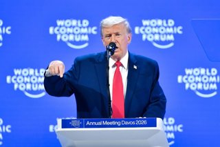 El presidente de EEUU, Donald Trump, interviene en el Foro Económico Mundial de Davos.