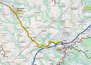 Mapa de la carretera BV-2249.