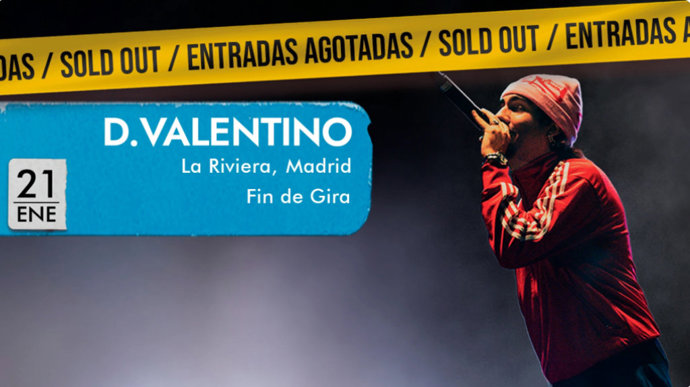 El cantante D. Valentino cuelga el cartel de ‘todo vendido’ en el primero de sus conciertos en Madrid