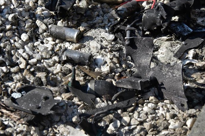 Archivo - Restos de drones en la región rusa de Krasnodar tras un ataque ucraniano