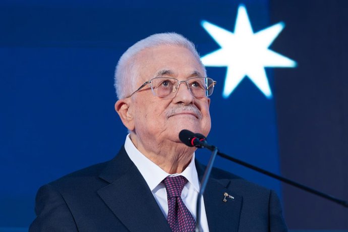 Archivo - Arquivo - Roma, Itália / Roma, Itália: O presidente da Autoridade Palestina, Mahmoud Abbas, participa de uma reunião em Roma organizada pelo Atreju 2025, o Festival dos Irmãos da Itália.