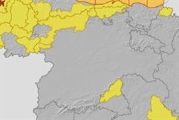 Avisos meteorológicos en Castilla y León este jueves.