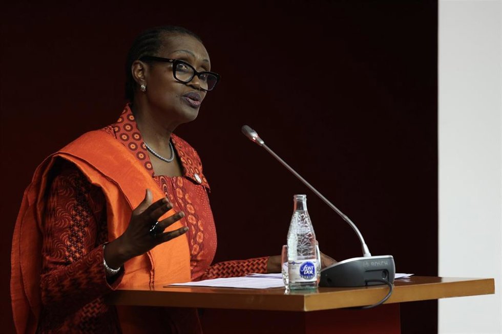 Archivo - La directora ejecutiva de ONUSida y secretaria general adjunta de las Naciones Unidas, Winnie Byanyima