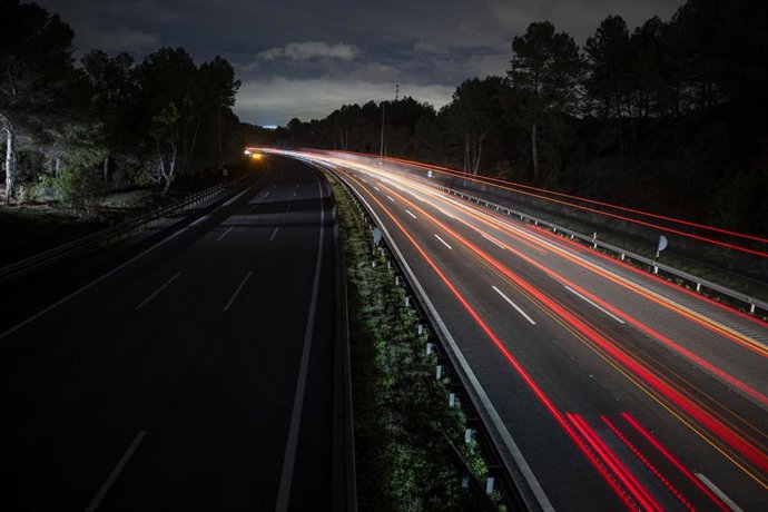 Corte de la AP-7 en sentido sur entre Sant Sadurní d'Anoia y Gelida, a 21 de enero de 2026, en Martorell, Barcelona, Catalunya (España)