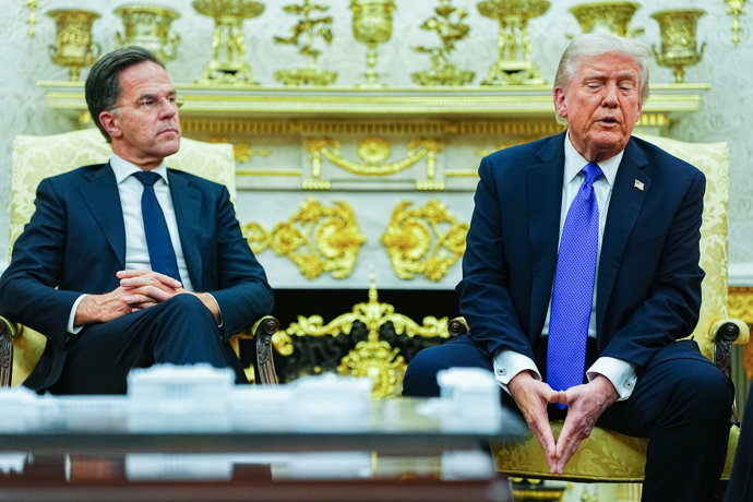 El presidente de los Estados Unidos, Donald J. Trump, se reúne con Mark Rutte, secretario general de la Organización del Tratado del Atlántico Norte (OTAN)