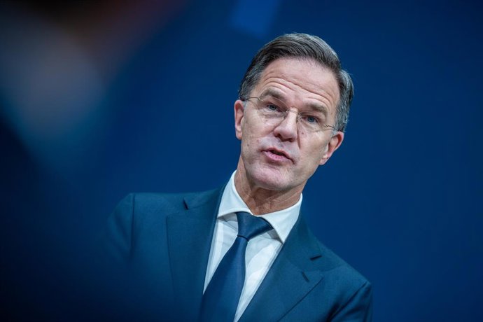Archivo - Arquivo - 11 de dezembro de 2025, Berlim: Mark Rutte, secretário-geral da OTAN, faz um discurso a convite da Conferência de Segurança de Munique nas instalações da Representação do Estado da Baviera. Foto: Michael Kappeler/dpa