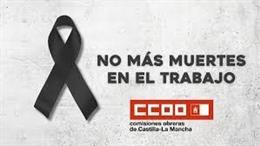 Cartel de CCOO en el que condena las muertes laborales.