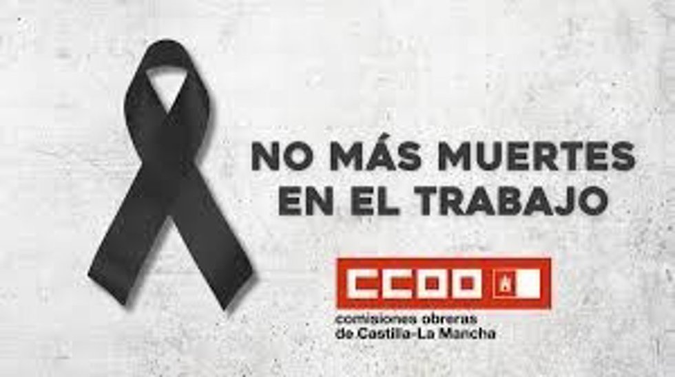 Cartel de CCOO en el que condena las muertes laborales.