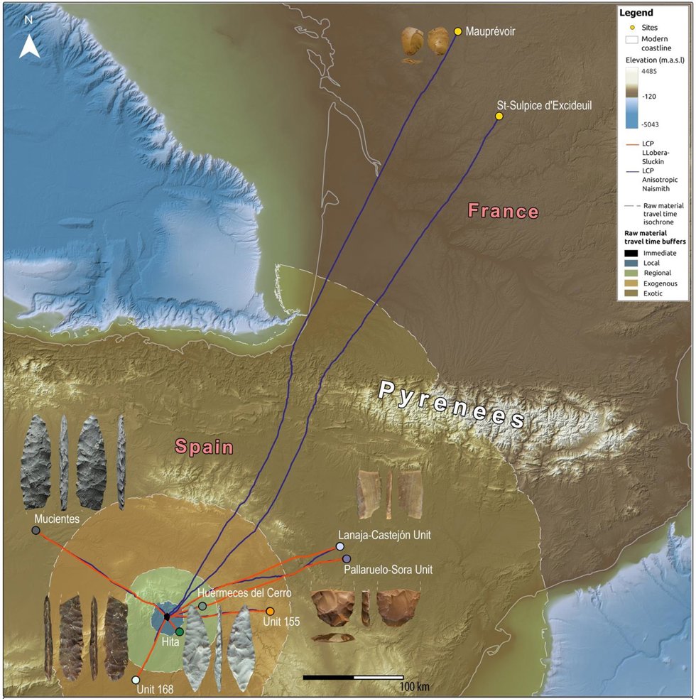 Un estudio de la UAH revela contactos a muy larga distancia entre cazadores y recolectores en el Paleolítico Superior