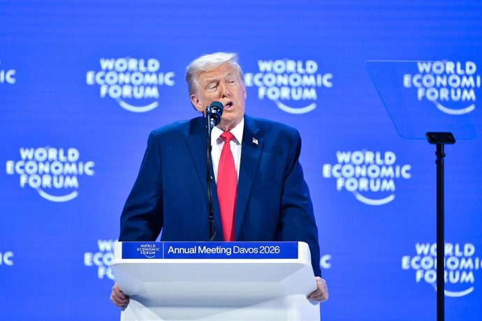 El presidente de EEUU, Donald Trump, en el marco del Foro Económico Mundial de Davos. 
