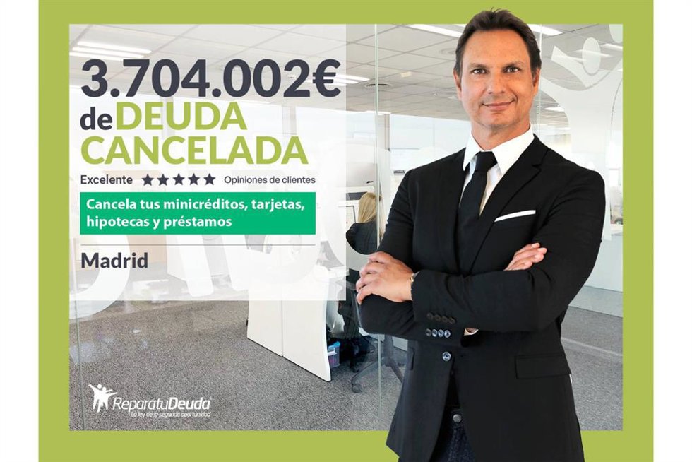 Repara tu Deuda Abogados cancela 3.704.002  en Madrid con la Ley de Segunda Oportunidad